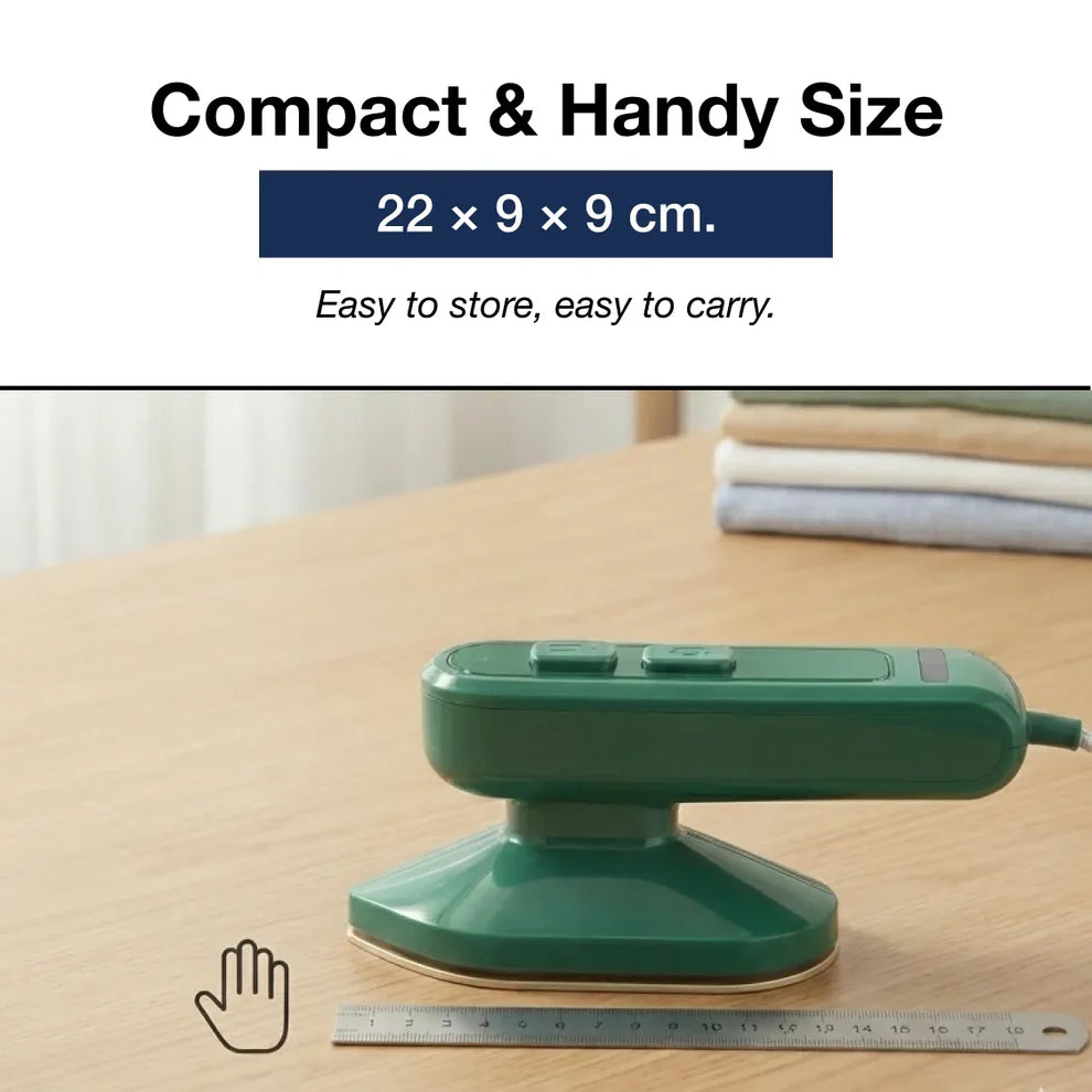 Mini Handheld Steam Iron — 2-in-1 Dry & Steam, 40ml Tank, Compact Travel Iron