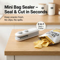 2-in-1 Mini Bag Sealer & Cutter – Rechargeable Heat Sealer